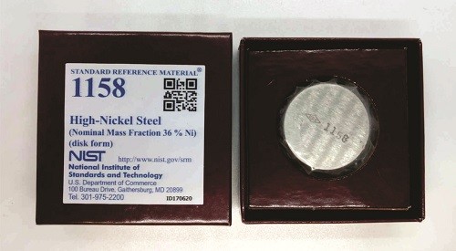 SRM 1158  高鎳鋼(標(biāo)稱質(zhì)量分數(shù)36%Ni)標(biāo)準品